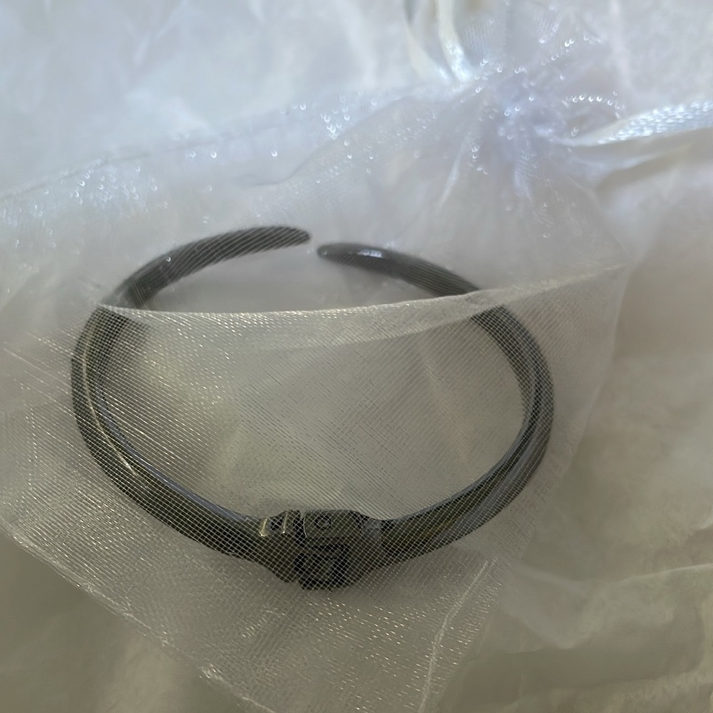 Simply Vera Vera Wang Spike Hinge Cuff Bracelet, “gun metal” tone. - Picture 2 of 7